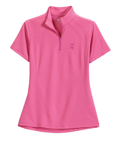 Riding Sport™ Ladies’ Airflow Quarter-Zip Solid Short Sleeve Shirt