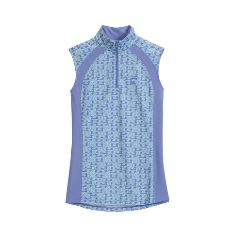 Riding Sport™ Ladies’ Airflow Quarter-Zip Print Sleeveless Shirt