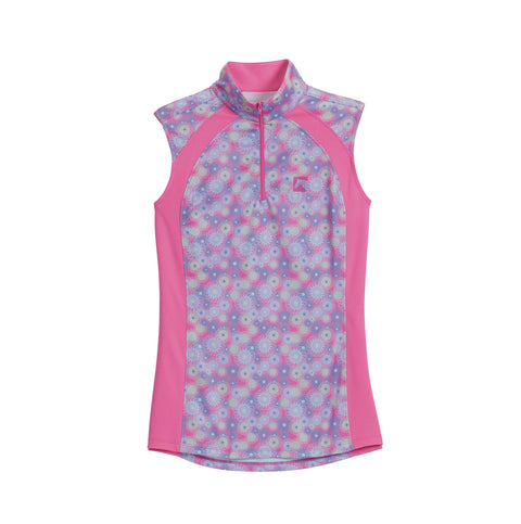 Riding Sport™ Ladies’ Airflow Quarter-Zip Print Sleeveless Shirt