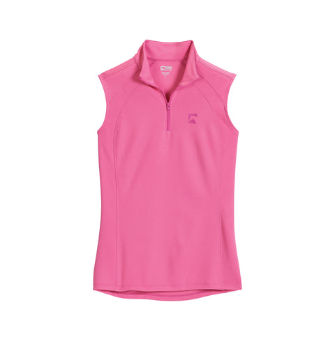 Riding Sport™ Ladies’ Airflow Quarter-Zip Solid Sleeveless Shirt