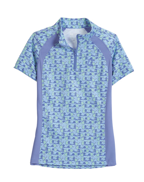 Riding Sport™ Kids’ Airflow Quarter-Zip Print Short Sleeve Shirt
