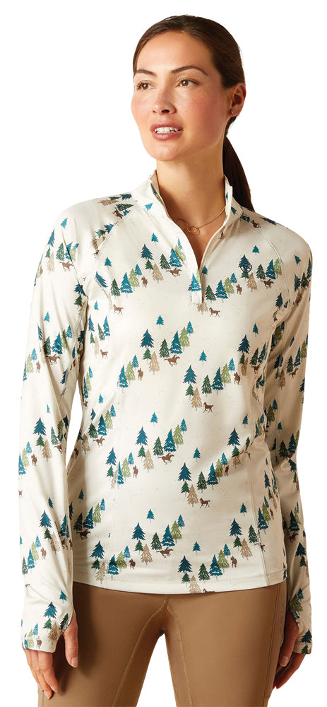 Ariat® Ladies’ Lowell Quarter-Zip Print Base Layer 2.0