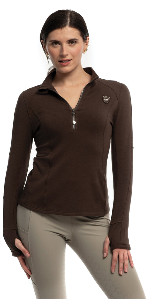 Goode Rider™ Ladies’ All Sports Shirt - Chocolate / Xs - Sweaters & Sweatshirts