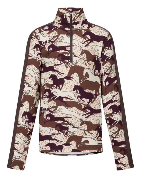 Kerrits® Kids’ Plush Printed Fleece Half-Zip Top