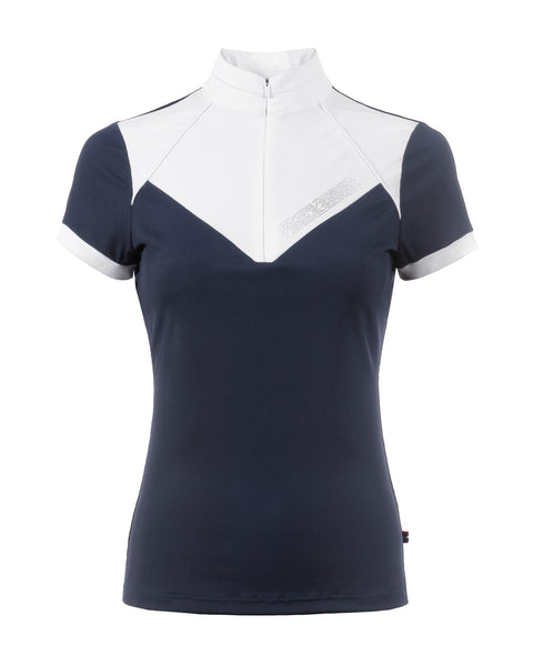 Cavallo® Ladies’ Caval Noela Short Sleeve Show Shirt - Dark Blue / 32 - Show Shirts