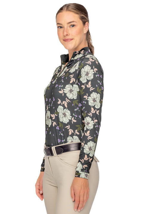 Kastel Denmark Ladies’ Gigi Quarter-Zip Long-Sleeve Shirt