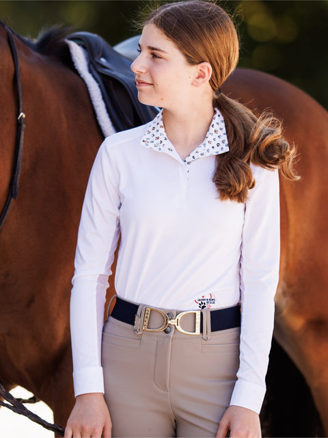 Essex Classics Talent Yarn Girls' Long-Sleeve Show Shirt