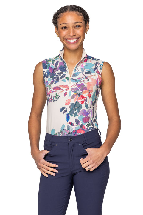 Kastel Denmark Ladies’ Quarter-Zip Sleeveless Shirt "Addy"