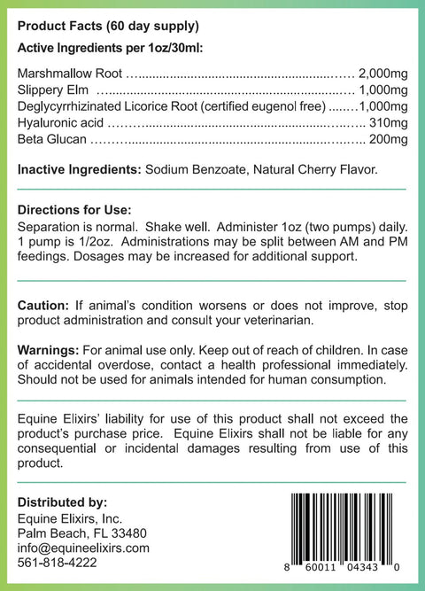 Equine Elixirs Slimer Liquid Gastric Support