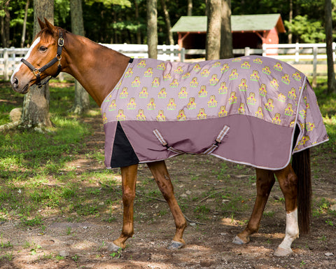 TuffRider® Pony 1200D Ripstop Giraffe Print Standard Neck Medium-Weight Turnout Blanket - Antler / 36 - Turnout Blankets