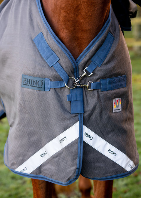 Rhino Plus HexSTOP from Horseware - Grey/Indigo Rhino Plus HexSTOP from Horseware - Grey/Indigo