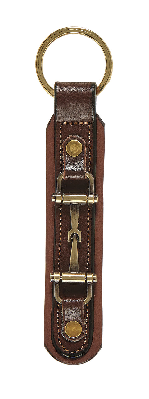 Tory Leather Snaffle Bit Padded Leather Key Chain