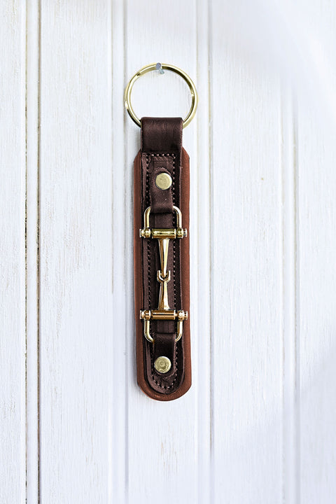 Tory Leather Snaffle Bit Padded Leather Key Chain