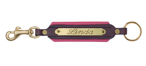 Perri’s® Padded Leather Key Chain with Nameplate