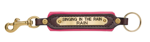 Perri’s® Padded Leather Key Chain with Nameplate