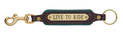 Perri’s® Padded Leather Key Chain with Nameplate