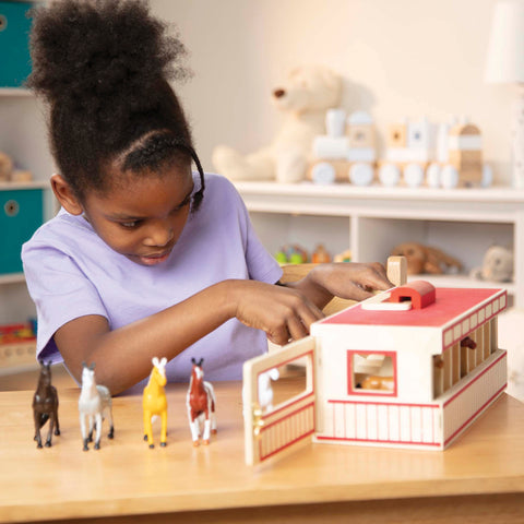 Melissa & Doug® Take-Along Show Horse Stable Play Set