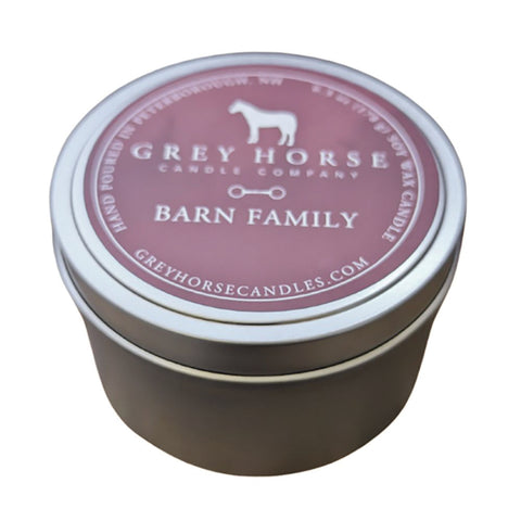 Grey Horse Candle Tin
