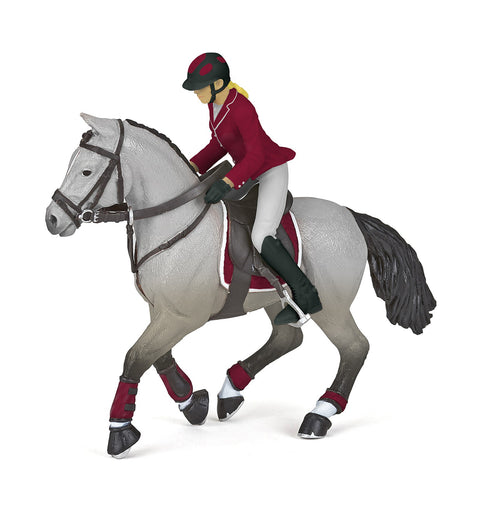 Papo Gray Competition Horse with Rider