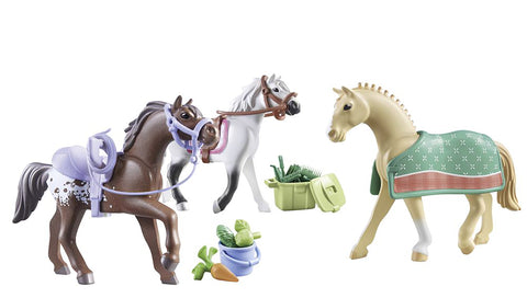 Playmobil® Three Horses Set with Accessories