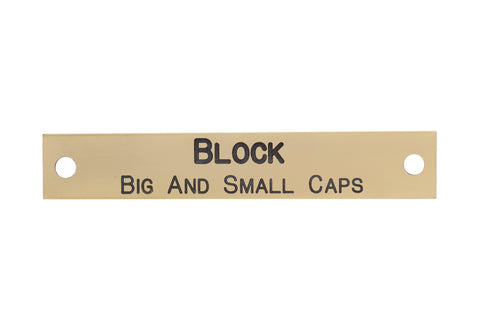 Notched Corner Halter Nameplate - 3 lines