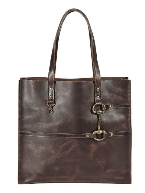 Snaffle Bit Leather Tote Bag