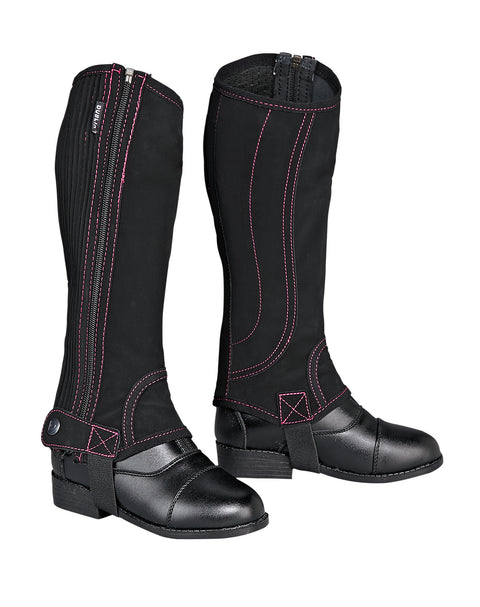 Dublin® Children's Easy-Care Contrast Stitch Half Chaps