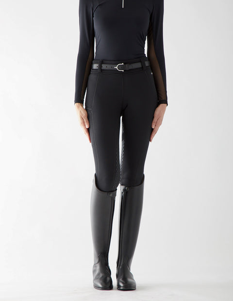 Pantalon d'équitation femme Kerrits Power Stretch patch genou gris Pantalon d'équitation femme Kerrits Power Stretch patch genou gris