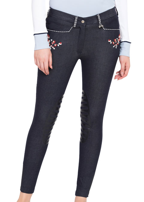 Equine Couture™ Ladies’ Alice Denim Embroidered Breech
