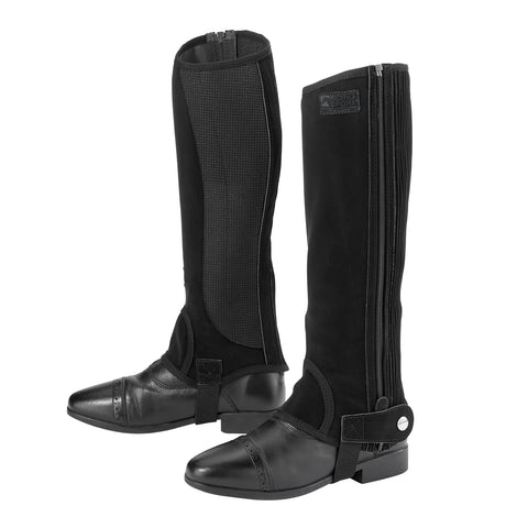 Riding Sport™ Adults’ Synthetic Suede Half Chaps with Silicone Grip Patches