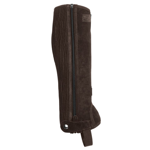 DS Suede Half Chaps with Silicone Grip Patch