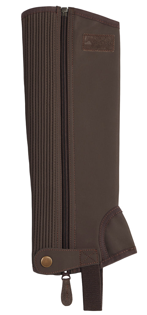 Riding Sport™ Kids’ Synthetic Suede Half Chaps with Silicone Grip Patches