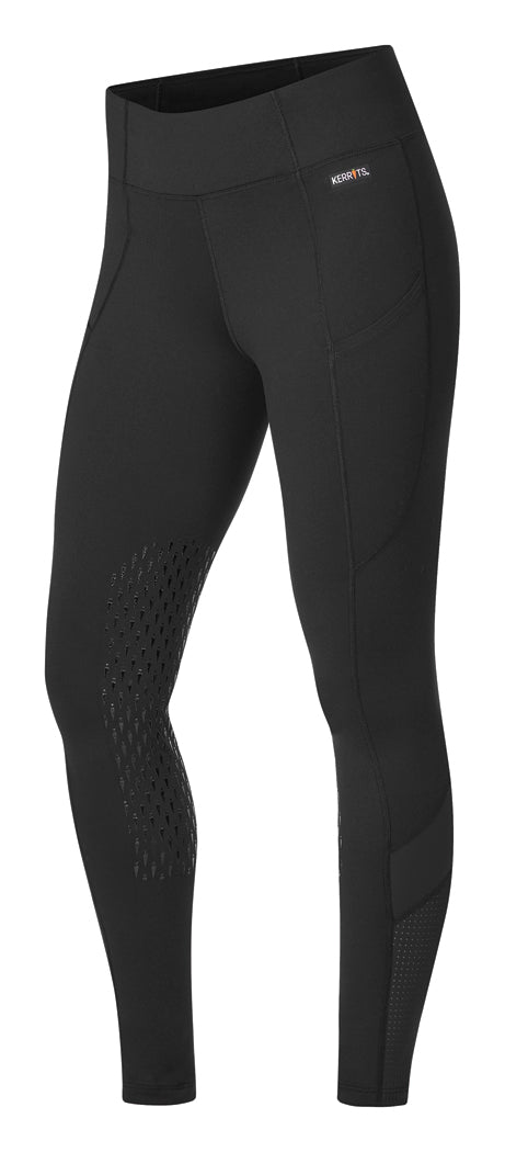 Kerrits® Ladies’ Free Style Knee-Patch Pocket Tight - Black / Xs - Tights