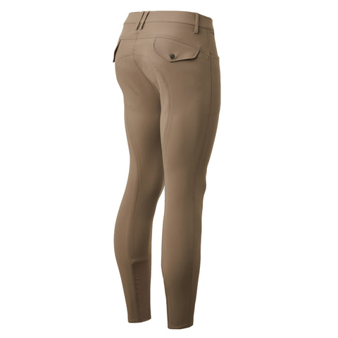 B Vertigo Men’s Damien Knee-Patch Breech - Fossil Brown / 30 - Mens Breeches