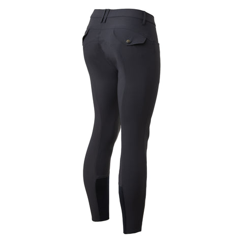 B Vertigo Men’s Damien Knee-Patch Breech - Dark Navy / 30 - Mens Breeches