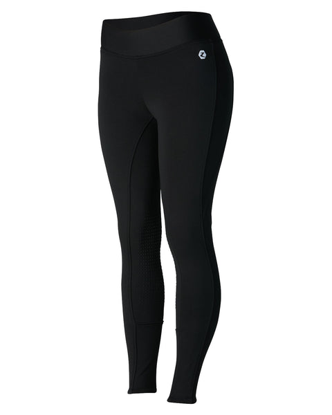 Horze Ladies’ Active Winter Silicone Knee-Patch Tight with Phone Pockets - Dark Blue / 22 - Tights