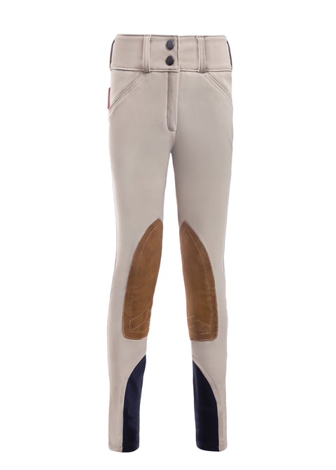 THE TAILORED SPORTSMAN™ Girls' Front-Zip Knee-Patch Breech