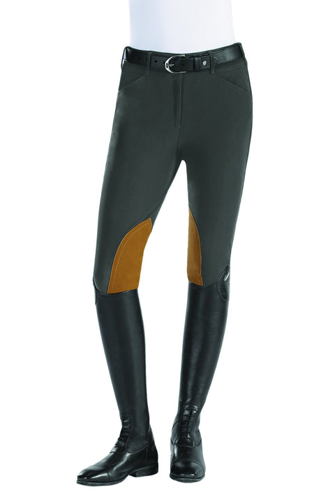THE TAILORED SPORTSMAN™ Techno Front-Zip Mid-Rise  Clarino™ Knee Patch