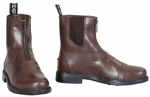 TuffRider® Ladies' Baroque Front Zip Paddock Boots with Metal Zipper