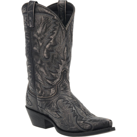 Laredo® Men’s Garrett Leather Boots in Distressed Black