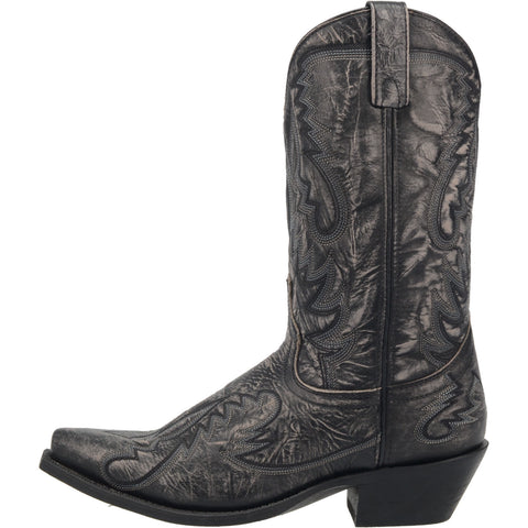 Laredo® Men’s Garrett Leather Boots in Distressed Black