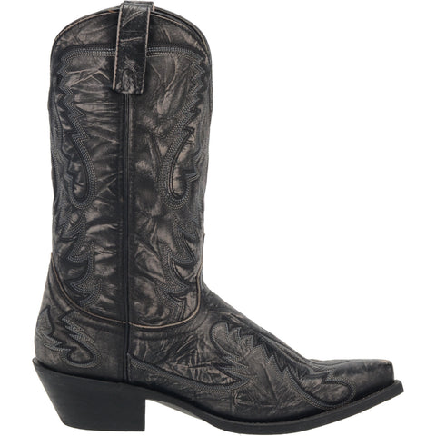 Laredo® Men’s Garrett Leather Boots in Distressed Black