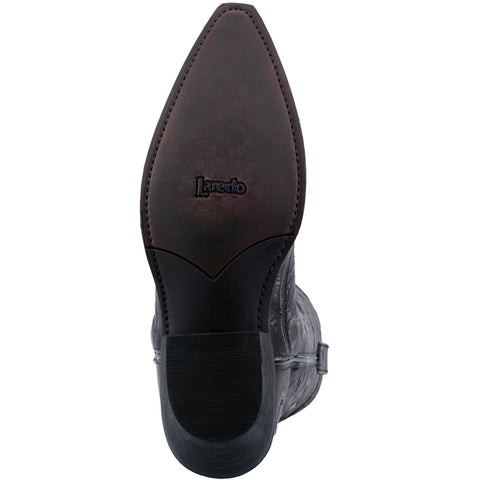 Laredo® Men’s Garrett Leather Boots in Distressed Black