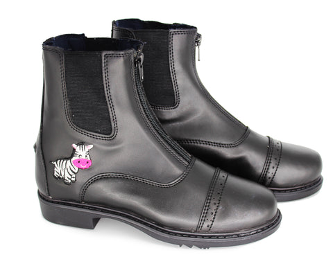 TuffRider® Children’s Zebra Front-Zip Paddock Boots