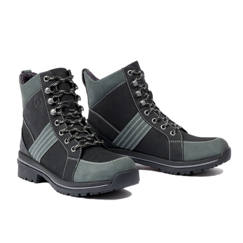 Kerrits® Ladies’ Trail Blazer Lace-Up Waterproof Boots - Black/Grey / 6 - Lifestyle Footwear