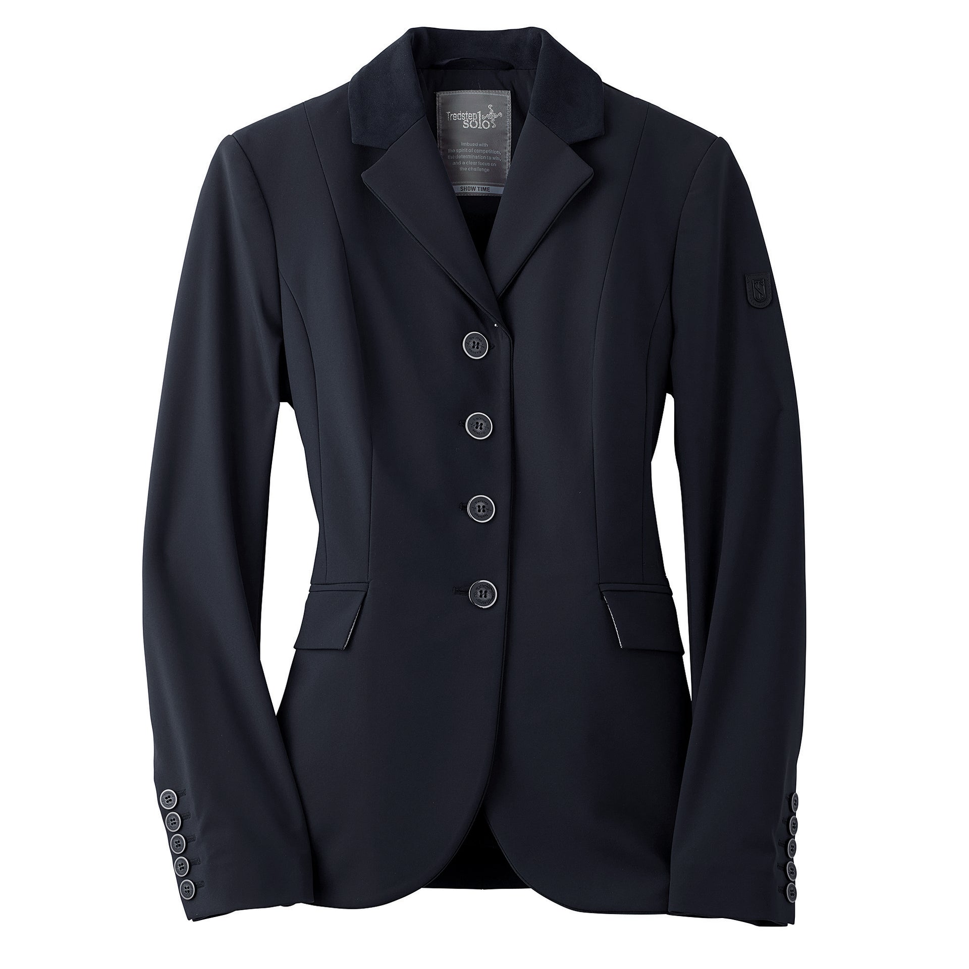 Manteau D'équitation Classique Show Tredstep Solo Pour Femme - Taille US 0, Noir, état Neuf (éventuels Micro-défauts).