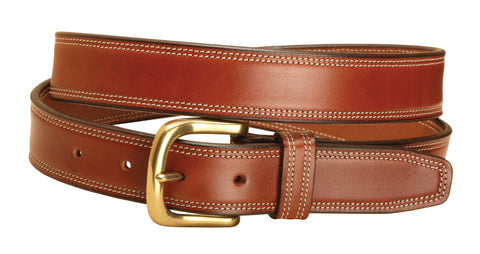 Tory Leather Double-Stitched Harness Leather Belt