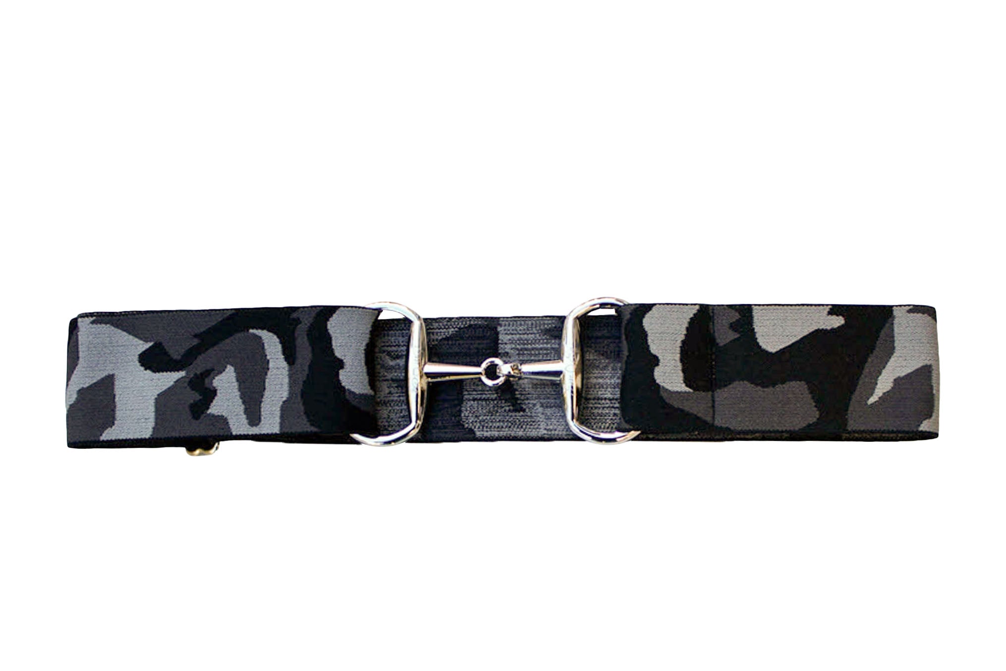 Black, white camo sparkle Equestrian gun metal Snaffle Bit Belt 1.5” Elastic Snaffle bit Belt 1.5” – CM Equestrian main image 4