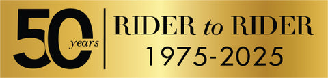 50 Years. Rider to Rider 1975-2025.