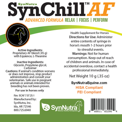 SynNutra Equine® SynChill™ AF Advanced Formula Gel
